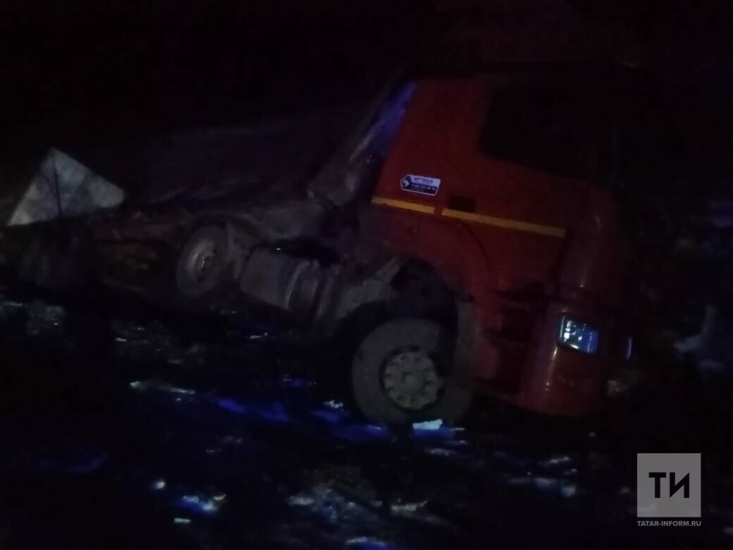 В Бугульминскую ЦРБ доставлен водитель грузовика, завалившегося в кювет