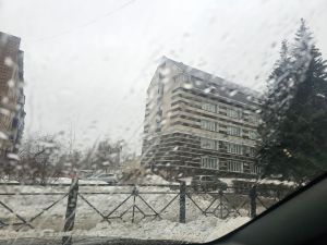 Снег и пасмурно в Бугульме сегодня