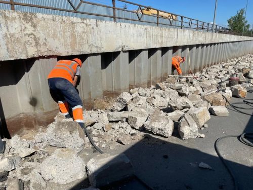 В Татарстане ремонтируют путепровод тоннельного типа в Буинске