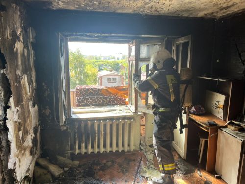 В Бугульме случился пожар в квартире на ул. Чайковского