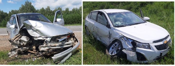В аварии, которая произошла вчера в Бугульминском районе, пострадал водитель и его маленький пассажир