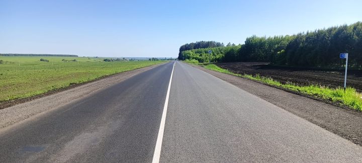 В Татарстане в рамках нацпроекта завершен ремонт участка автодороги Муслюмкино – Билярск