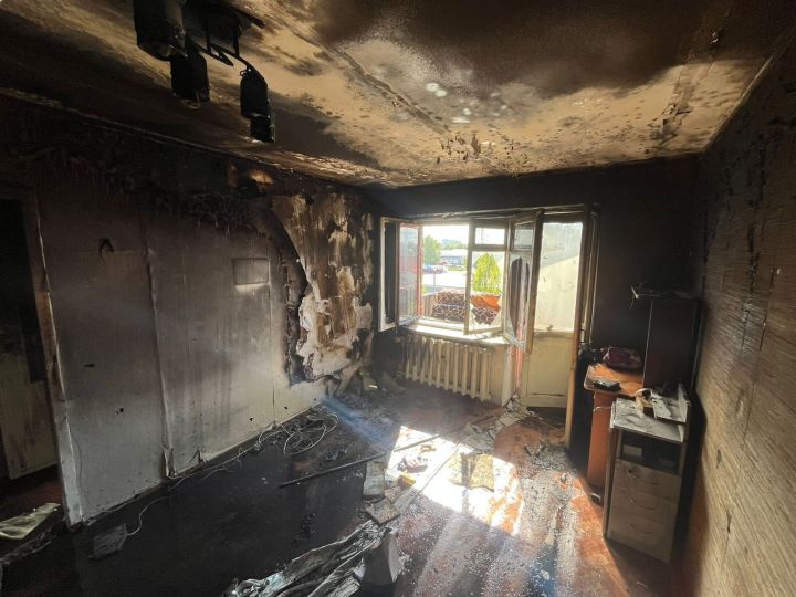 В Бугульме случился пожар в квартире на ул. Чайковского