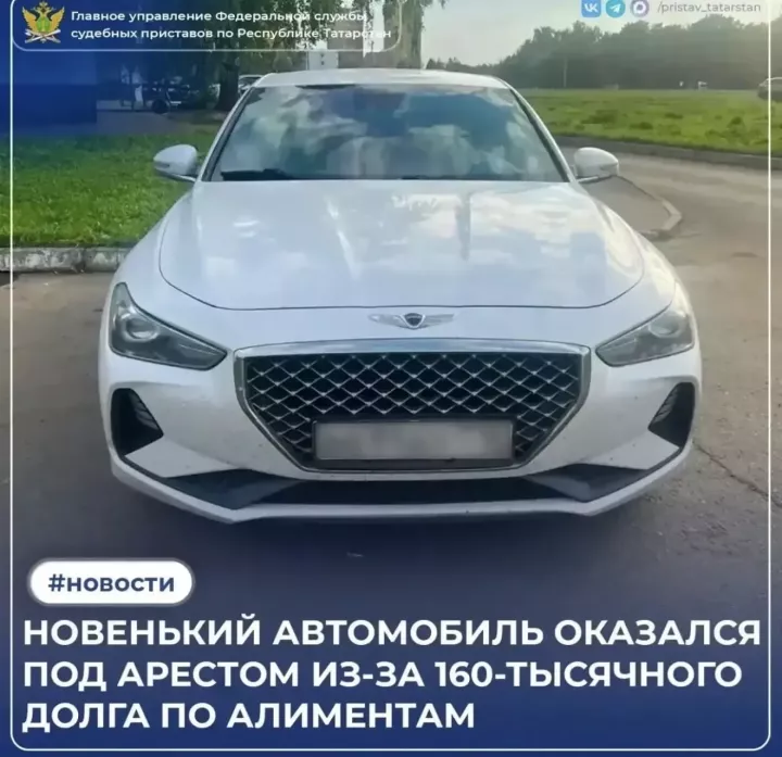 Житель Бугульмы погасил долг по алиментам после ареста автомобиля