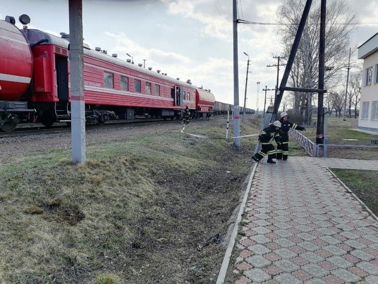 Куйбышев тимер юлының Урыссу станциясендә ЭЦ посты бинасында янгын-тактик өйрәнүләр узды.