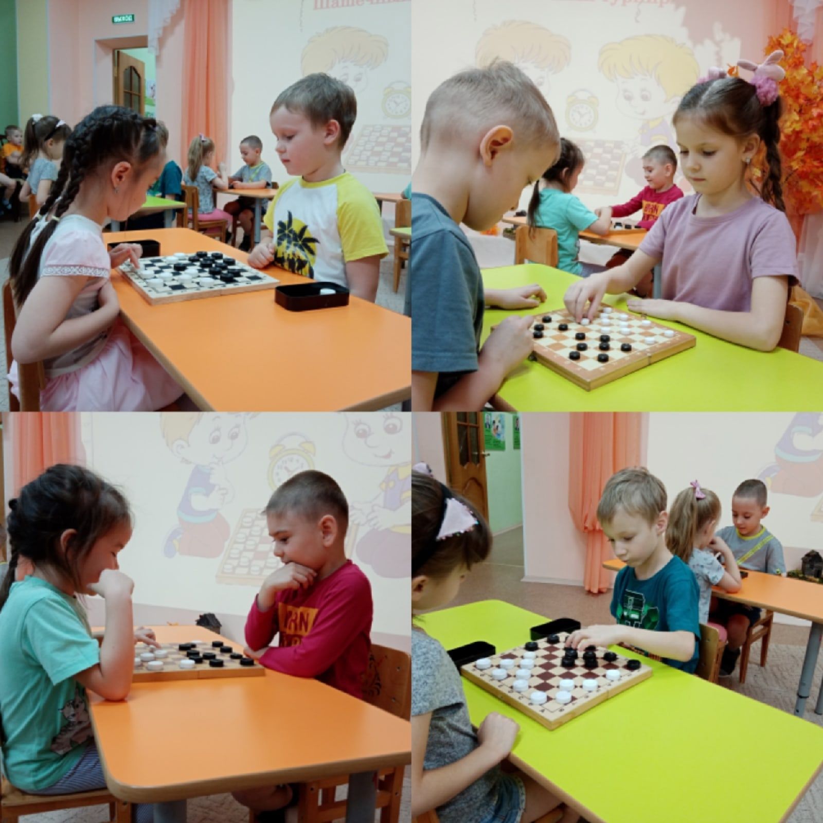 В детском саду «Искорка» прошел шашечный турнир