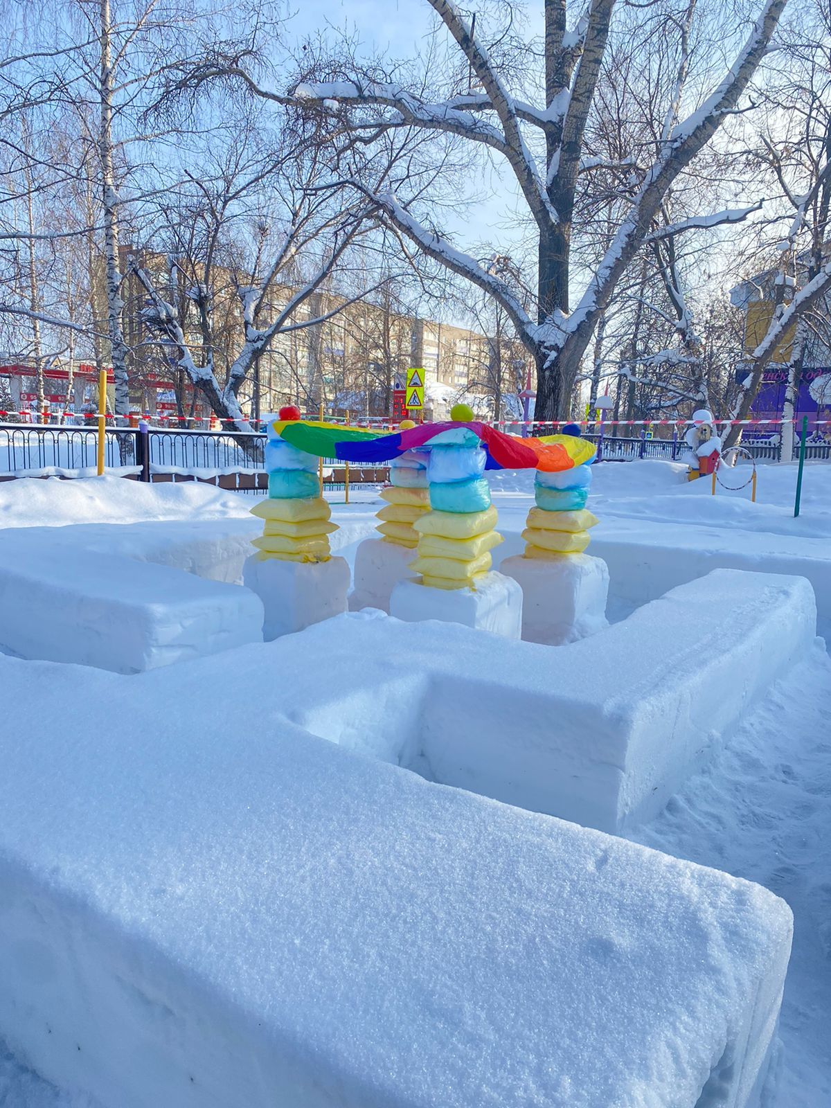 Снежные фантазии соорудили в бугульминском детском саду