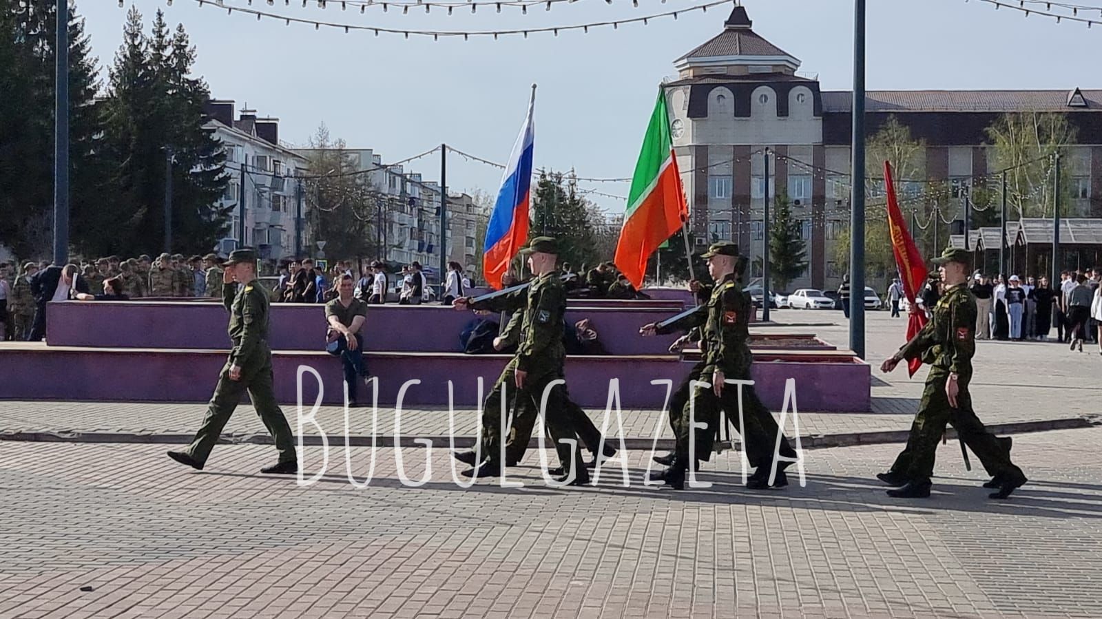 В Бугульме прошла первая репетиция парада в честь празднования Дня Победы