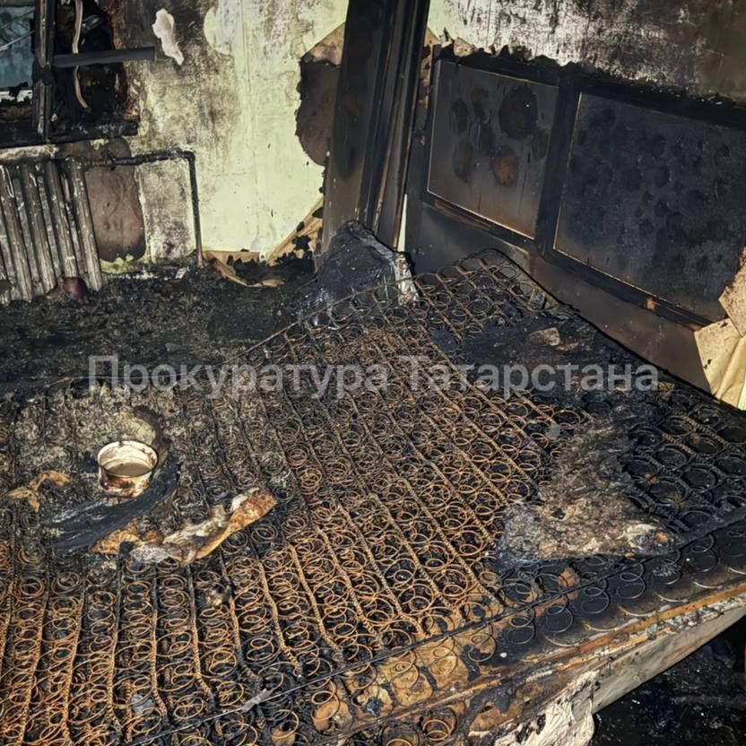 На пожаре в многоэтажке в Бугульме погибли мужчина и женщина