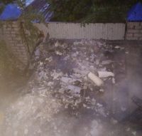 В Бугульме загорелась баня