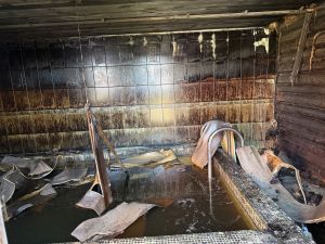 В Бугульминском районе горела частная баня