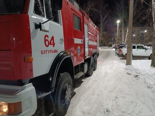 В Бугульме сегодня ранним утром случился пожар