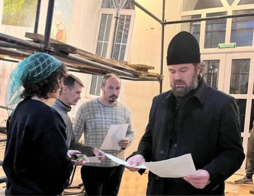 Епископ Мефодий осмотрел росписи Соборного храма Казанско-Богородицкого монастыря Бугульмы