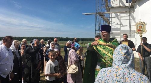 В восстанавливающемся храме села Чирково встретили престольный праздник