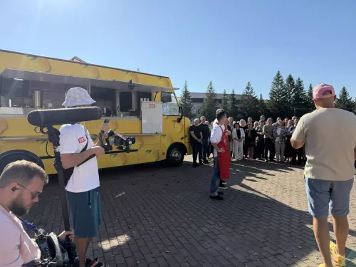 На центральной площади Бугульмы прошли съемки передачи Первого канала