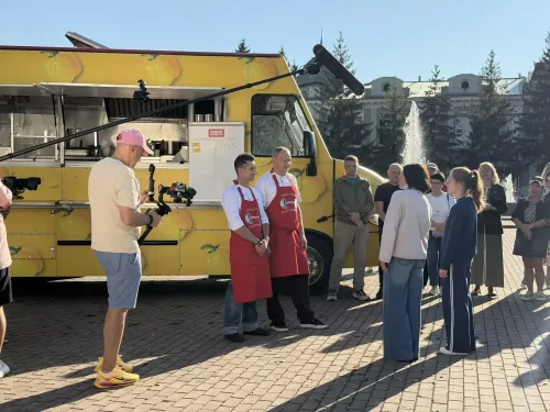 На центральной площади Бугульмы прошли съемки передачи Первого канала
