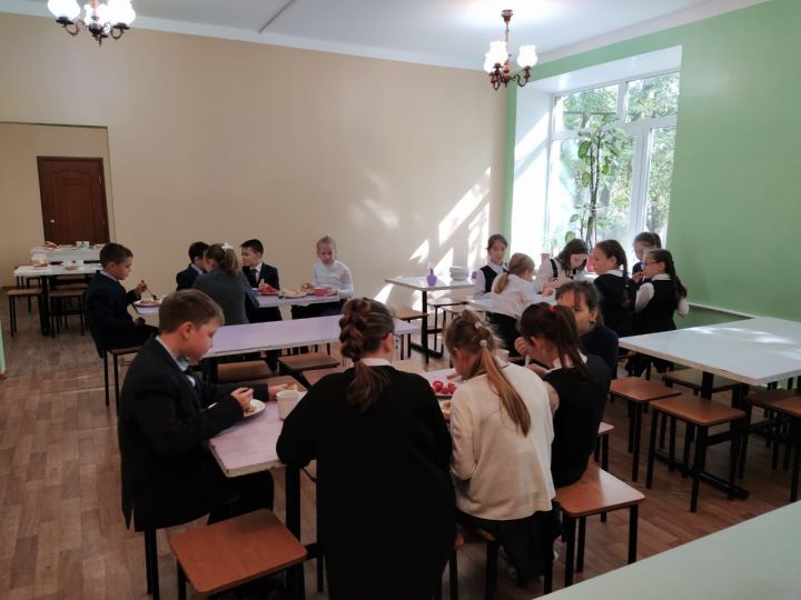 Яңа уку елыннан Бөгелмә районы укучыларын бушлай кайнар аш белән тәэмин итә башладылар