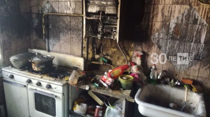 В Татарстане мужчина обгорел на пожаре, вспыхнувшем в его квартире