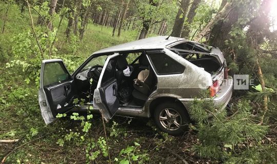 В Татарстане с лесной дороги легковушка улетела в кювет, пассажирка погибла